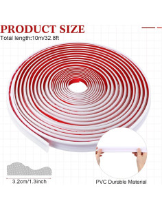 Moldura Autoadhesiva Flexible Innconee 10 m x 3.2 cm Blanca 2