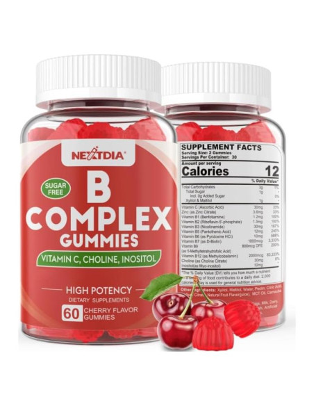 Gomitas Veganas Complejo Vitamina B Nextdia 60 Unidades Gomitas Veganas Complejo Vitamina B Nextdia 60 Unidades