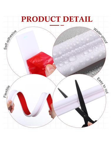 Moldura Autoadhesiva Flexible Innconee 10 m x 3.2 cm Blanca