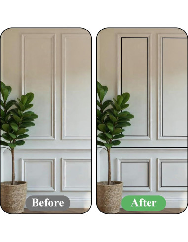 Cinta de Moldura Autoadhesiva Negra Alrhso 5m x 0.66cm