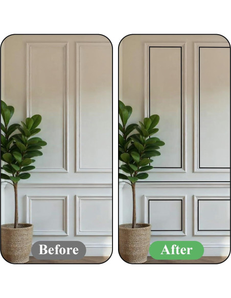 Cinta de Moldura Autoadhesiva Negra Alrhso 5m x 0.66cm