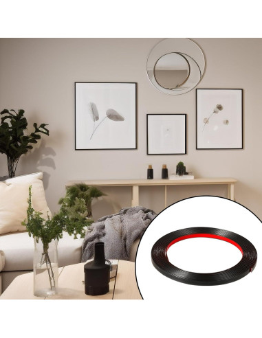 Cinta de Moldura Autoadhesiva Negra Alrhso 5m x 0.66cm