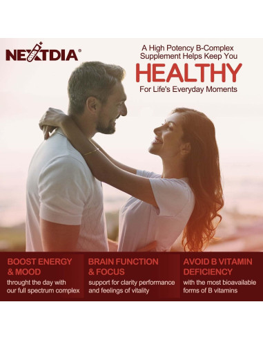 Gomitas Veganas Complejo Vitamina B Nextdia 60 Unidades