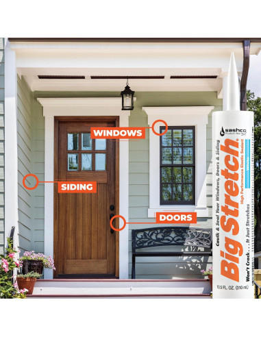 Sellador Sashco Big Stretch Marrón Oscuro 300ml - Elástico