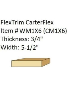 FlexTrim Moldura Flexible 1.9cm Grosor x 13.9cm Ancho x 3.66m Largo 2