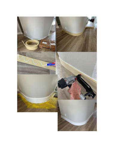 FlexTrim Moldura Flexible 1.9cm Grosor x 13.9cm Ancho x 3.66m Largo