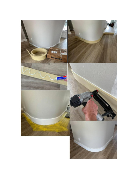 FlexTrim Moldura Flexible 1.9cm Grosor x 13.9cm Ancho x 3.66m Largo