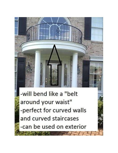 FlexTrim Moldura Flexible 1.9cm Grosor x 13.9cm Ancho x 3.66m Largo