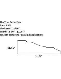 Moldeo Flexible FLEXTRIM 17.46 mm Grosor x 57.15 mm Ancho 2