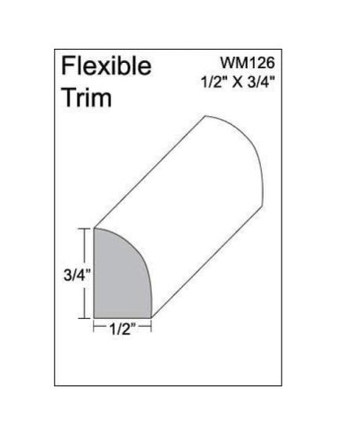 Moldura Flexible Duraflex Grano de Roble 2cm x 1.9cm 2.4m
