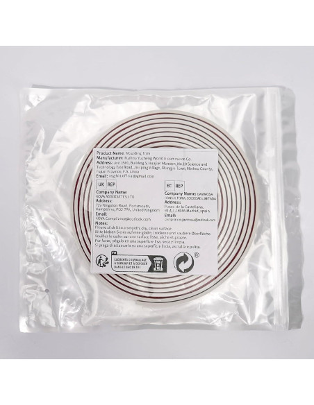 Moldura Autoadhesiva Flexible Orgthin 2.99m Negro Mate