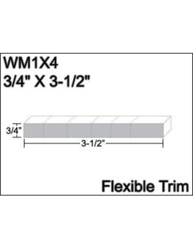 Moldura Flexible Duraflex 8' Beige A Prueba de Humedad
