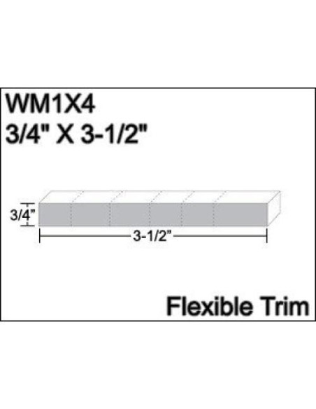 Moldura Flexible Duraflex 8' Beige A Prueba de Humedad