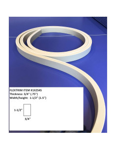 Moldura Flexible FlexTrim 1.91 cm Grosor x 3.81 cm Ancho 3.98 kg 2