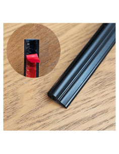 Moldura Autoadhesiva de PVC LaRolls 3m Negra para Pared y Puerta