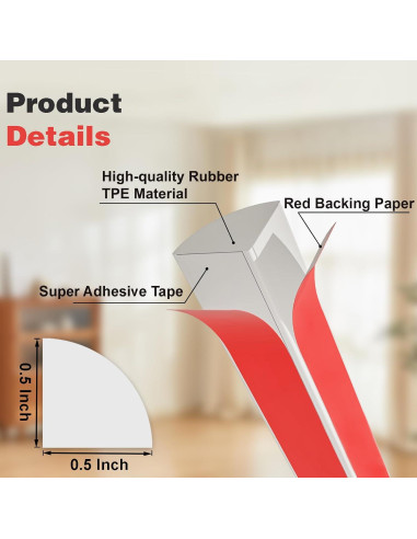 Moldura Flexible Autoadhesiva YIENFBEV 1.5m Blanco