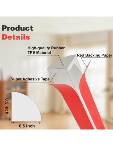 Moldura Flexible Autoadhesiva YIENFBEV 1.5m Blanco