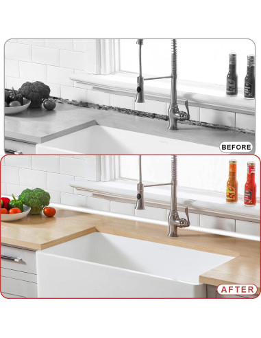 Moldura Flexible Autoadhesiva YIENFBEV 1.5m Blanco