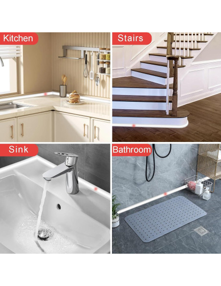 Moldura Flexible Autoadhesiva YIENFBEV 1.5m Blanco