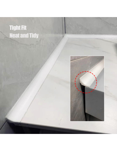 Sello de Umbral de Ducha WSIWZAI, Tira de Silicona 2m Blanca