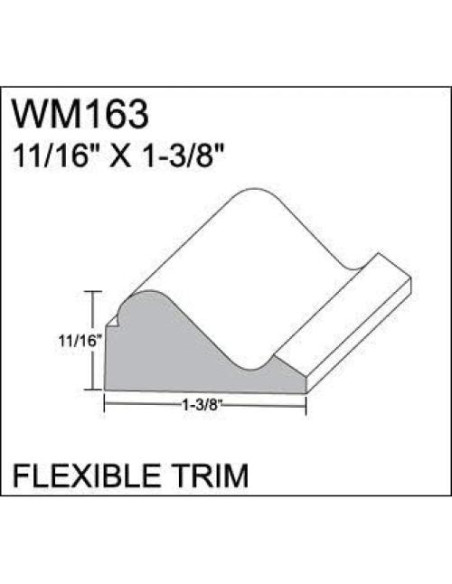 Moldura Flexible Duraflex Grano de Roble 3.81x3.49 cm 3.66 m