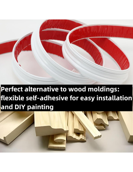 Moldura de Pared Autoadhesiva Taaizau 299.72 cm x 2.29 cm