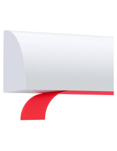 Dique de Agua Redondeado Frantie 249.3 cm Silicona Autoadhesiva