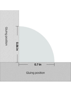 Dique de Agua Redondeado Frantie 249.3 cm Silicona Autoadhesiva 2