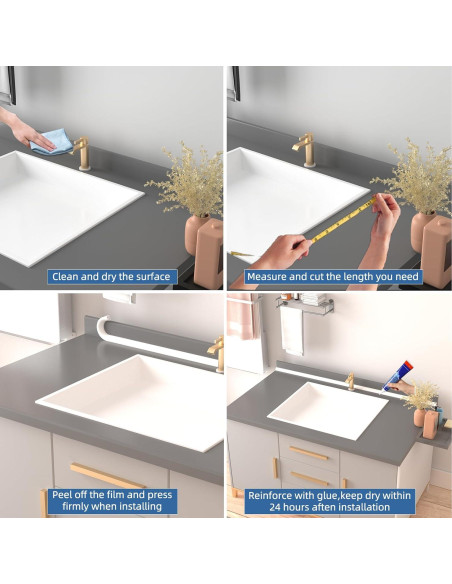 Moldura Flexible de Silicona Autoadhesiva Conwang 120.4 cm Negro