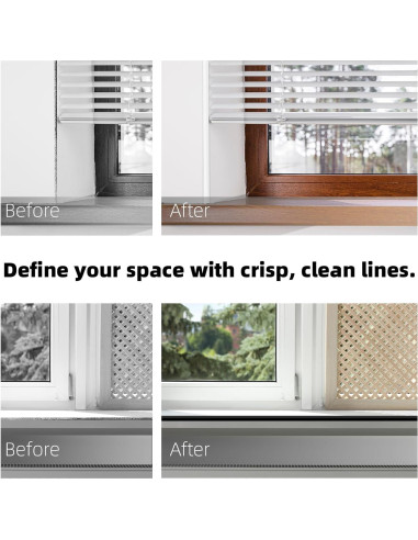 Moldura Autoadhesiva Flexible JSIWOTH 3.05m 2.0cm Blanca