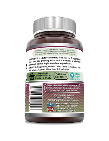 Suplemento de Equinácea Nutrición Asombrosa 400 Mg 120 Cápsulas