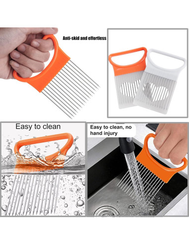 Cortador Picador de Verduras IZUS - 2 Piezas Amarillo y Blanco