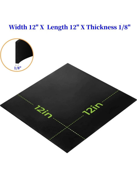 Hoja de goma de silicona MIKING 30.5x30.5cm, 3 unidades