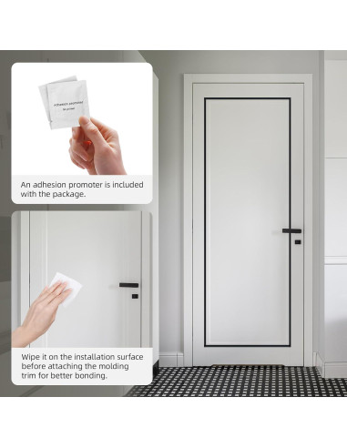 Moldura Autoadhesiva Flexible JSIWOTH 3.05m 2.0cm Blanca