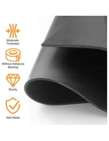 Tira de goma neopreno VUAOHIY 3.05m x 2.54cm - Antideslizante