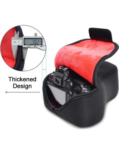 Funda para Cámara DSLR CADeN Grande Neopreno Impermeable Negro 2