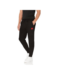 Pantalones Jogger HUGO Jersey Ajustables Hombre Negro Mediano