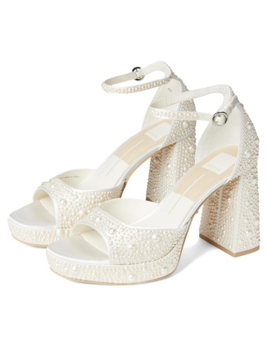 Sandalias de Tacón Grueso Dolce Vita Pandro Perla 38.5