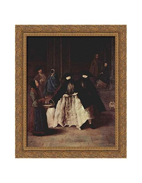 Arte en Lienzo El Vendedor de Perfumes 60x50 cm Marco Dorado