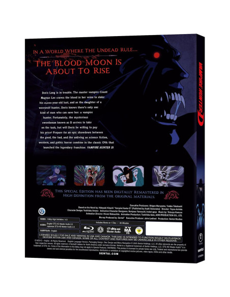 Cazador de Vampiros D Blu-Ray - Keneto Shiozawa - 1 Disco