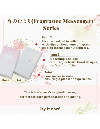 Incienso Hasegawa Sakura Bajo Humo 160g Almizcle Floral