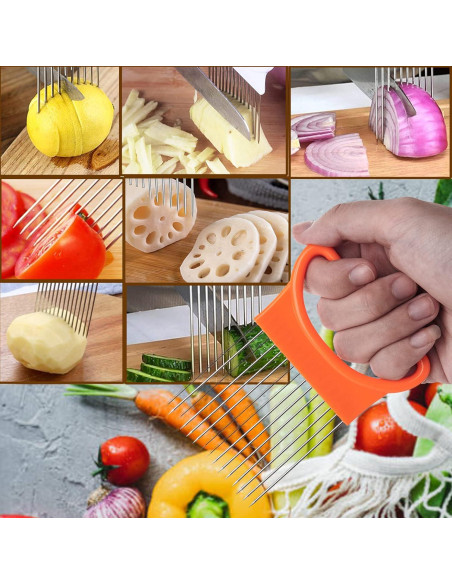 Cortador Picador de Verduras IZUS - 2 Piezas Amarillo y Blanco