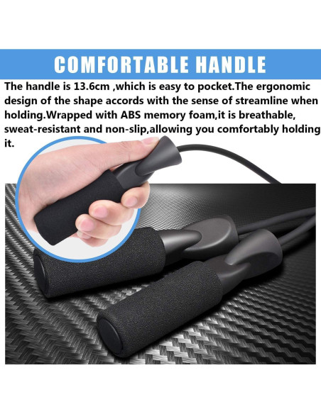 Cuerda de Salto Rápida FEELCAT Ajustable para Boxeo y Fitness