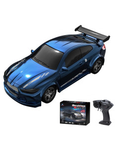 Coche RC Drift 4WD Shantou 1:64 Azul con Luces LED