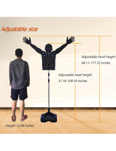 Defensor Dummy de Baloncesto Lvrunben Ajustable 1.65-2.4m