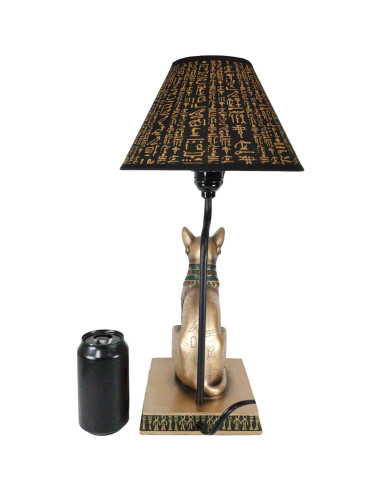 Lámpara de Mesa Bastet Egipcia Gato 45.72 cm Bronce