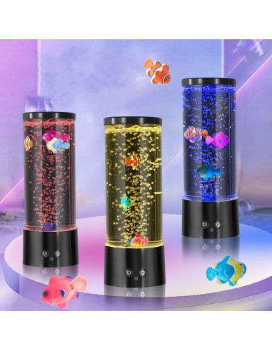 Lámpara de Peces Burbuja PY-CL 29cm Luz Nocturna Decorativa