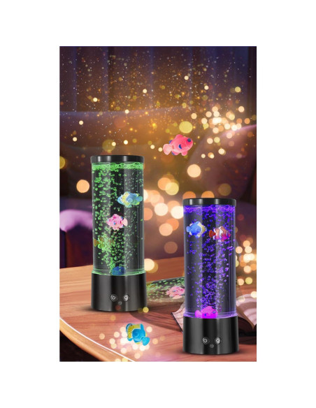 Lámpara de Peces Burbuja PY-CL 29cm Luz Nocturna Decorativa