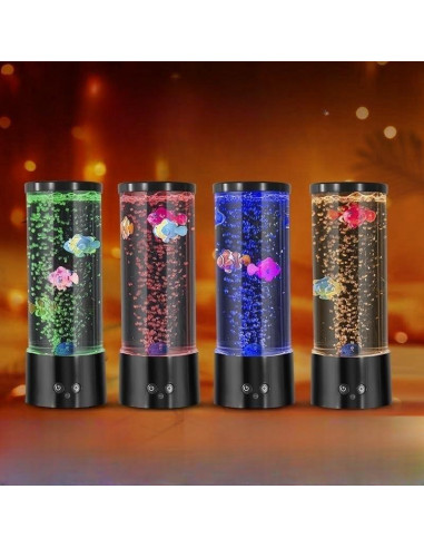 Lámpara de Peces Burbuja PY-CL 29cm Luz Nocturna Decorativa