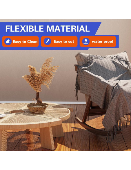 Moldura Flexible Autoadhesiva WURJHSONG 1m Negra Impermeable